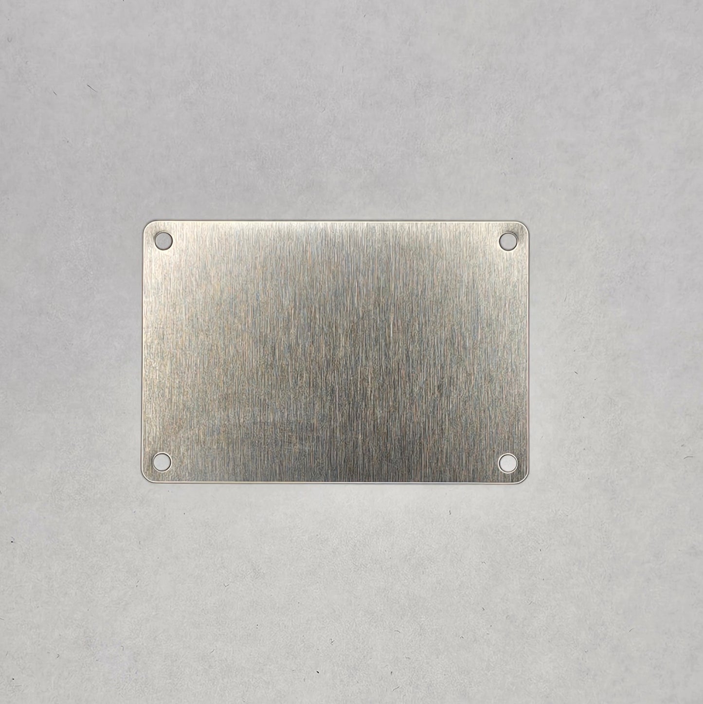 Personalised Stainless Steel Plate | 66mm x 45mm | Custom Laser Engraved Metal Sign – 4 X Fixing Holes