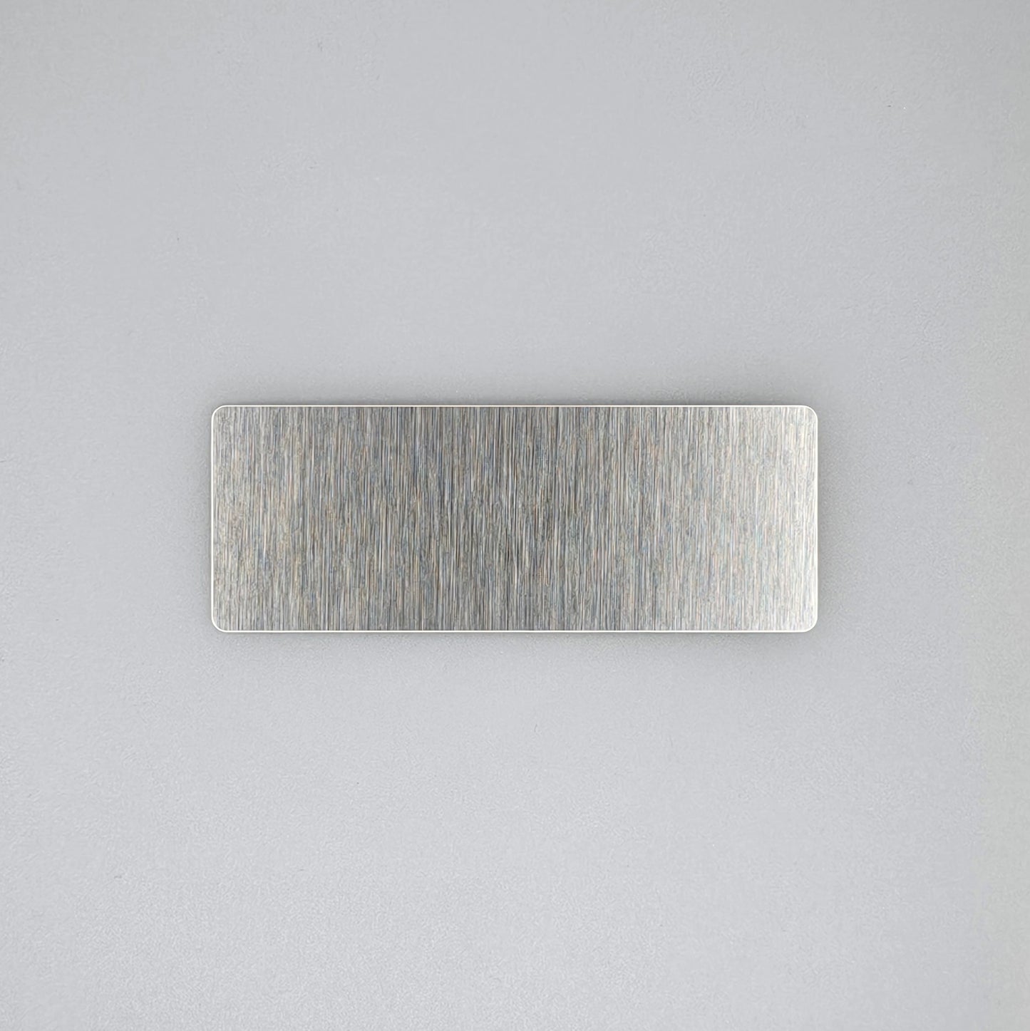 Personalised Stainless Steel Plate | 80mm x 30mm | Custom Laser Engraved Metal Sign – With or Without Holes