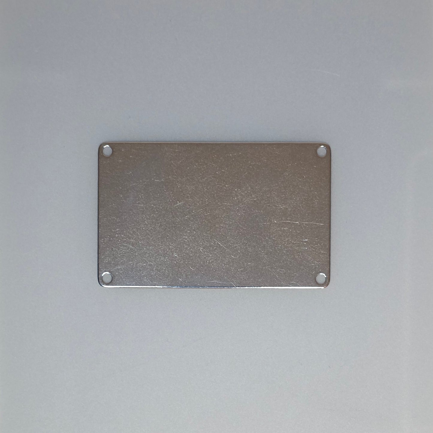 Personalised Stainless Steel Plate | 85mm x 54mm | Custom Laser Engraved Metal Sign – With or Without Holes