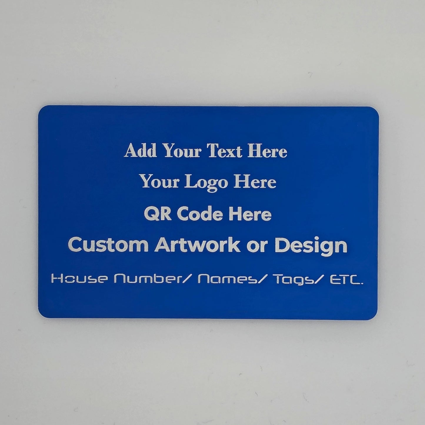 Metal Business Card | Custom Laser Engraved Card | Premium Anodised Aluminium Cards | Gold | Blue | Red | Green