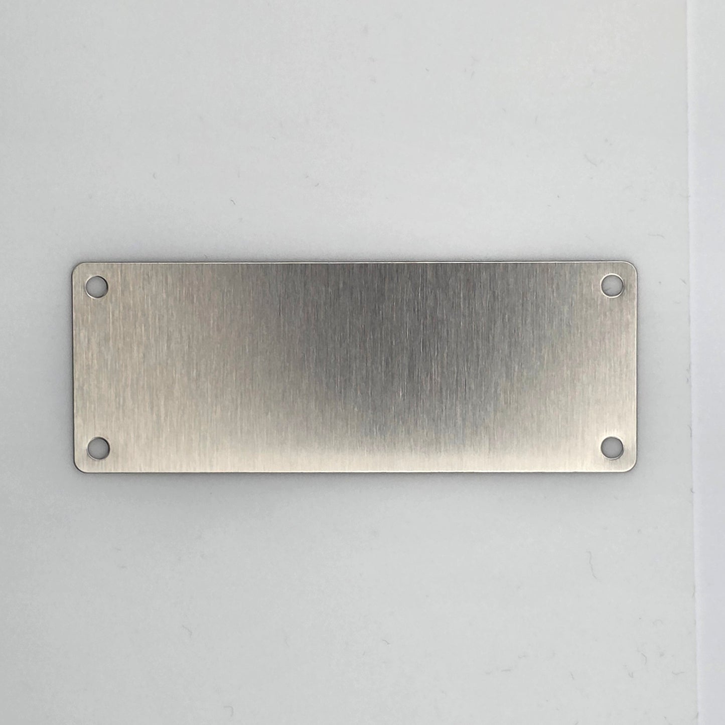 Personalised Stainless Steel Plate | 80mm x 30mm | Custom Laser Engraved Metal Sign – With or Without Holes