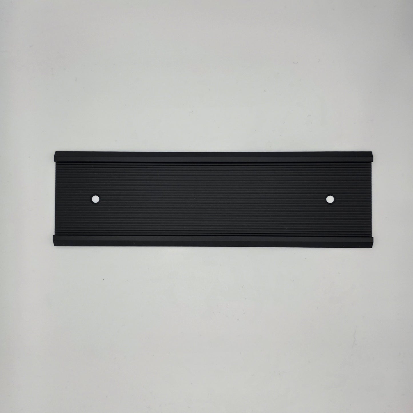 Custom Door Name Plate | 204x60mm Black Aluminium Holder | Laser Engraved Insert
