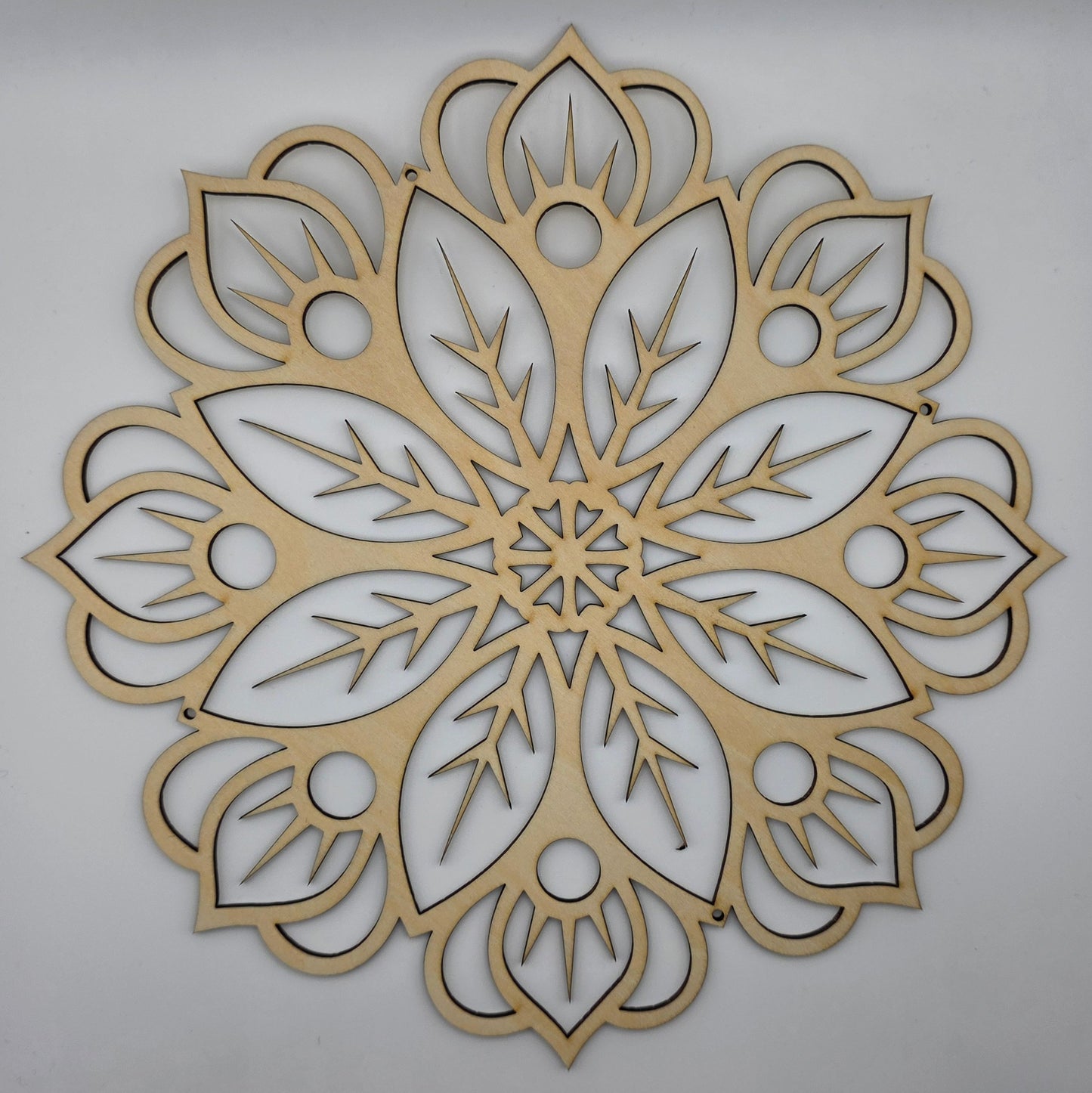 Laser Cut Mandala Wall Art | 250mm Round 3mm Basswood | DIY Painting Craft Decor