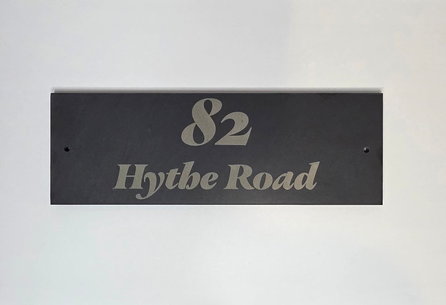 Custom Laser Engraved Slate House Sign | Door Name Plate | Weatherproof Outdoor Sign