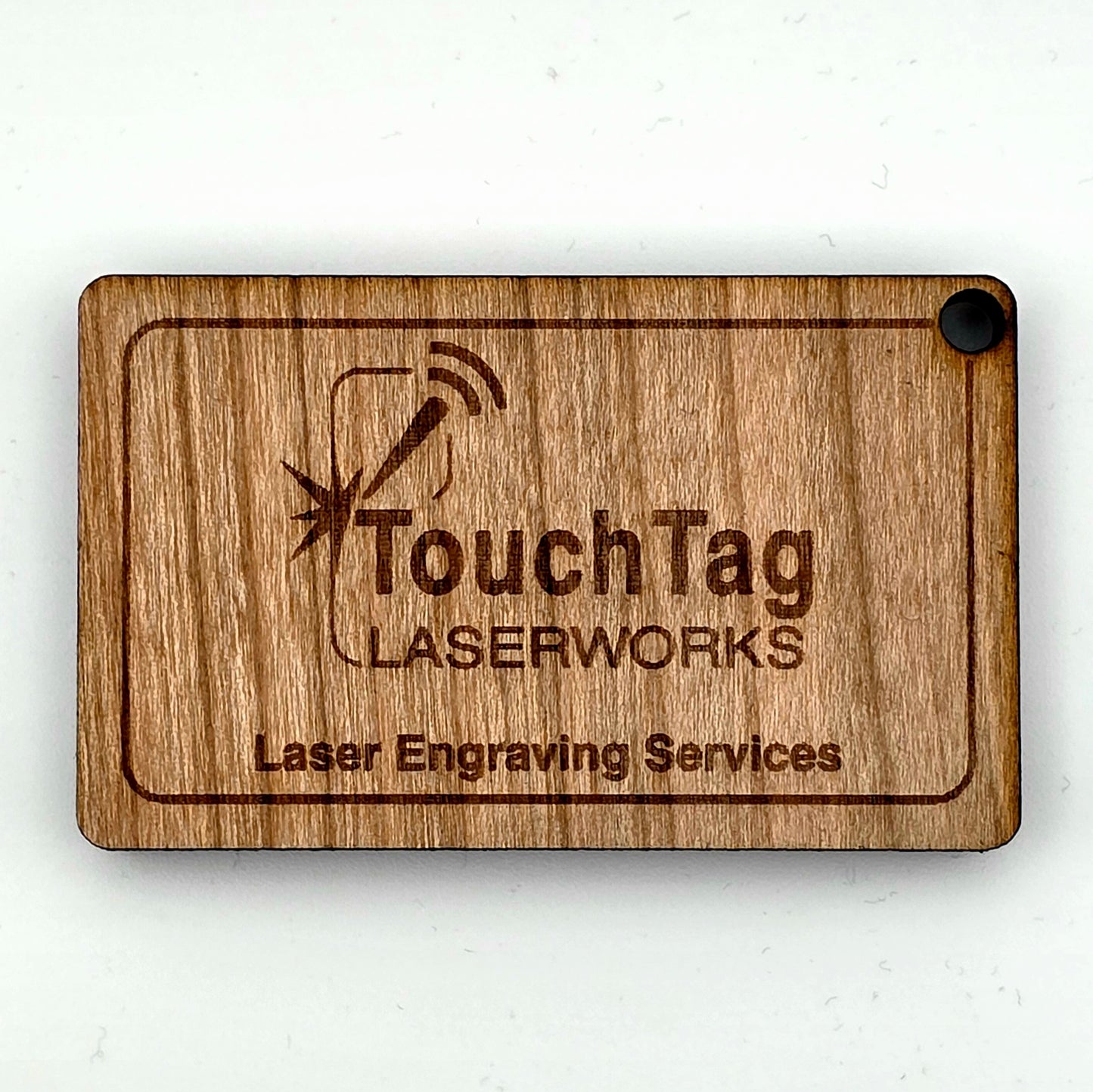 Custom Wooden NFC & QR Keychain | Laser Engraved Business & Personal Tag