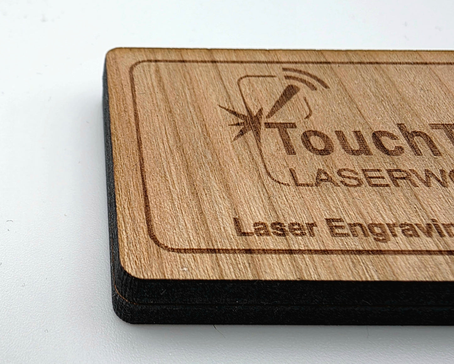 Custom Wooden NFC & QR Keychain | Laser Engraved Business & Personal Tag