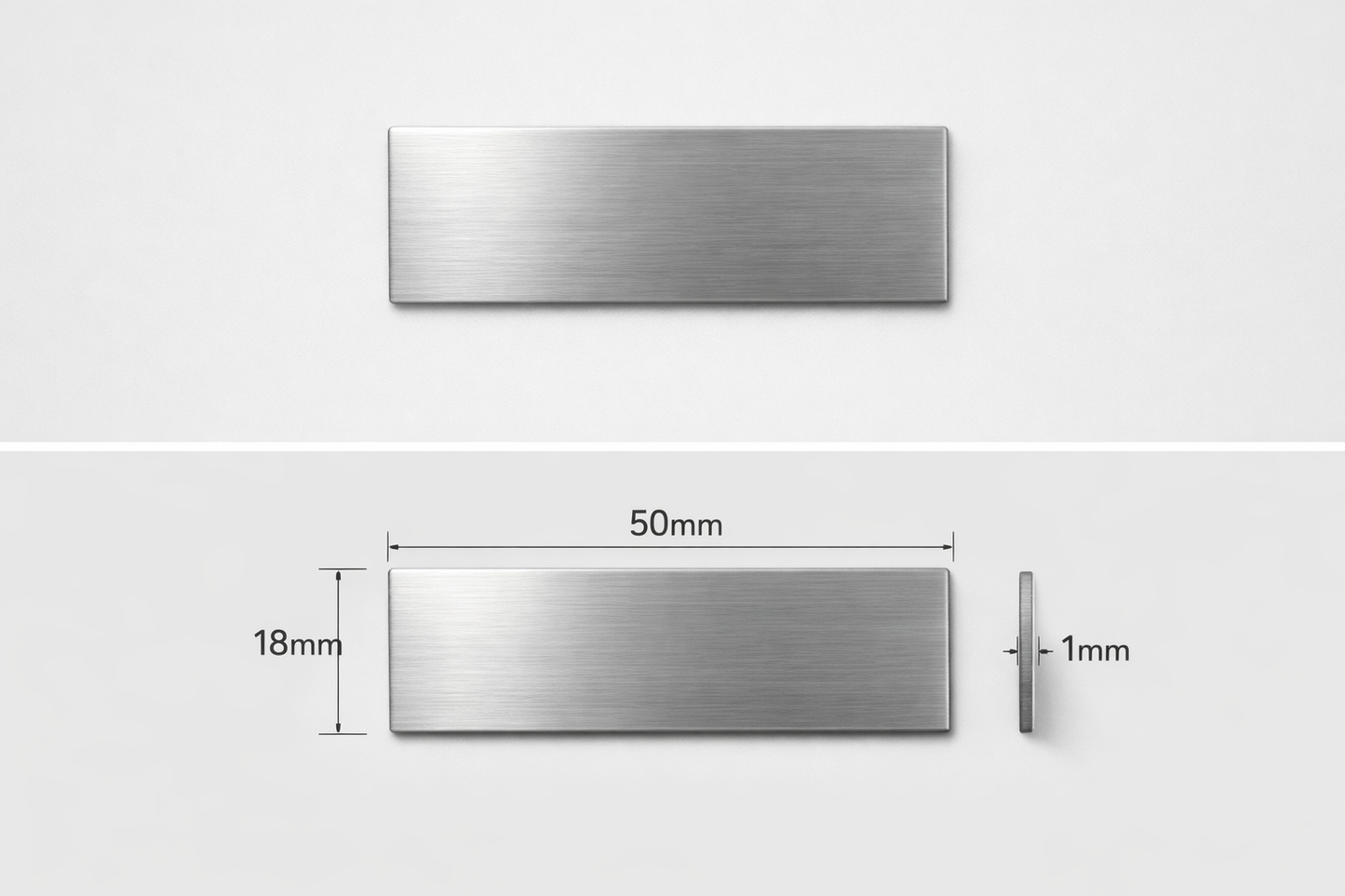 Personalised Laser Engraved Stainless Steel Plate | Tag | Asset ID | 50mm x 18mm