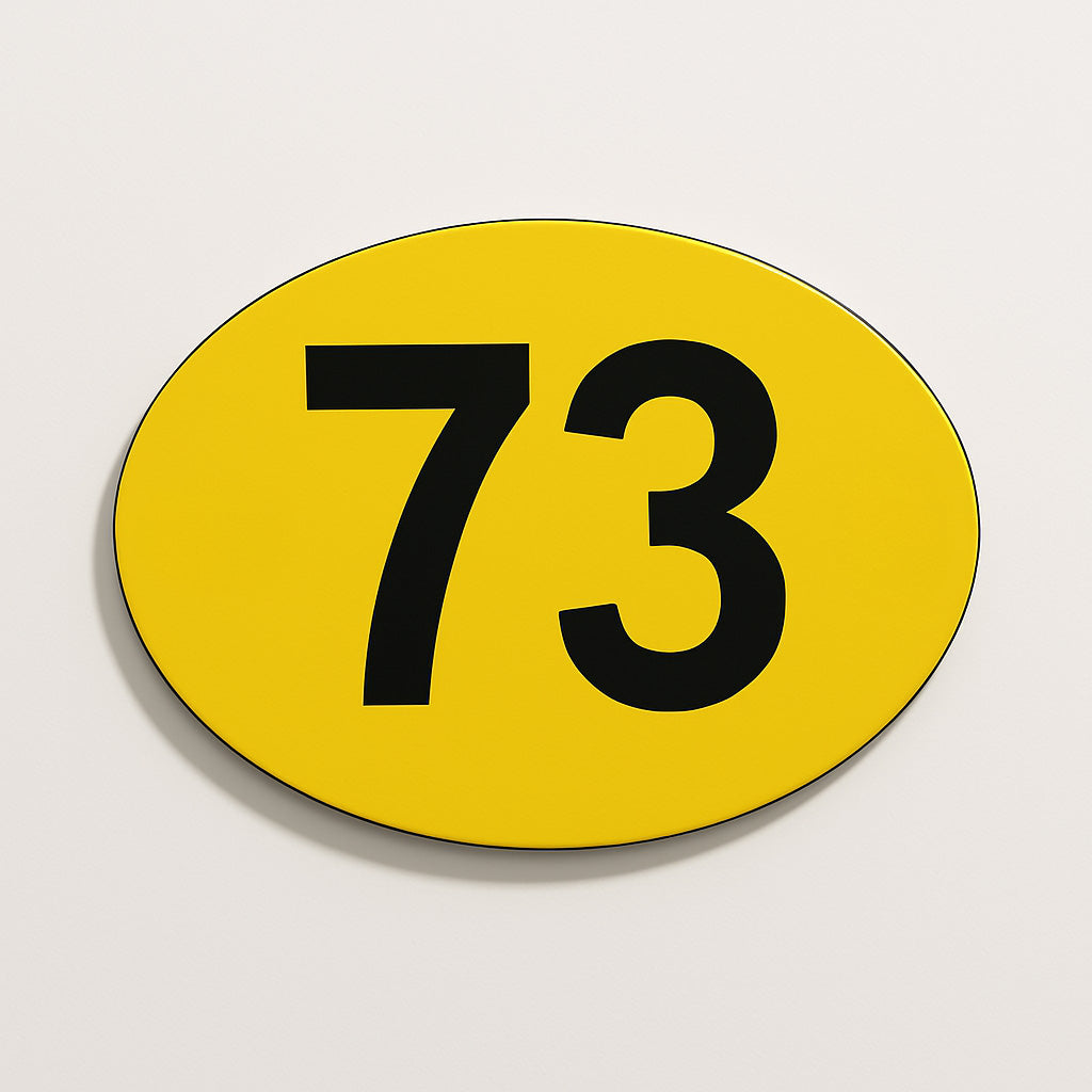 Custom Engraved Oval Door Number Sign – Outdoor House Plaque
