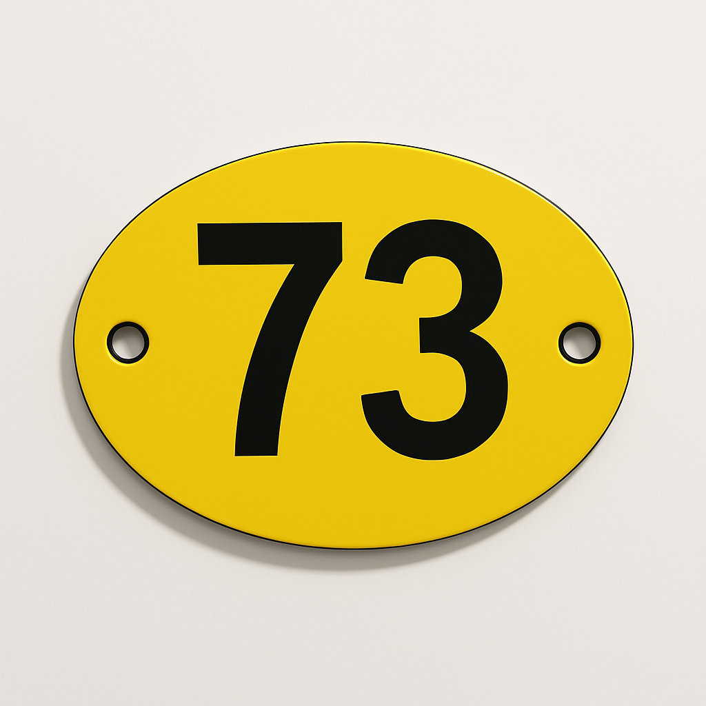 Custom Engraved Oval Door Number Sign – Outdoor House Plaque