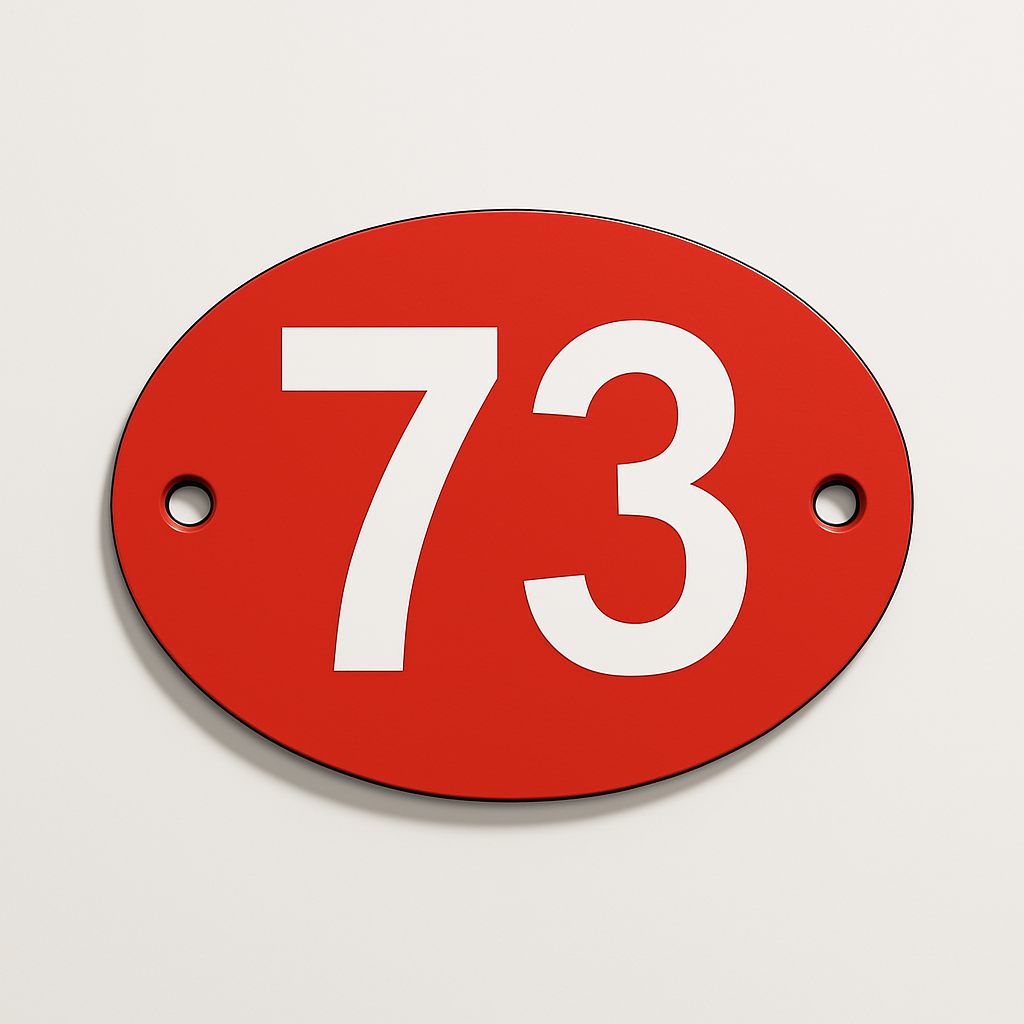 Custom Engraved Oval Door Number Sign – Outdoor House Plaque