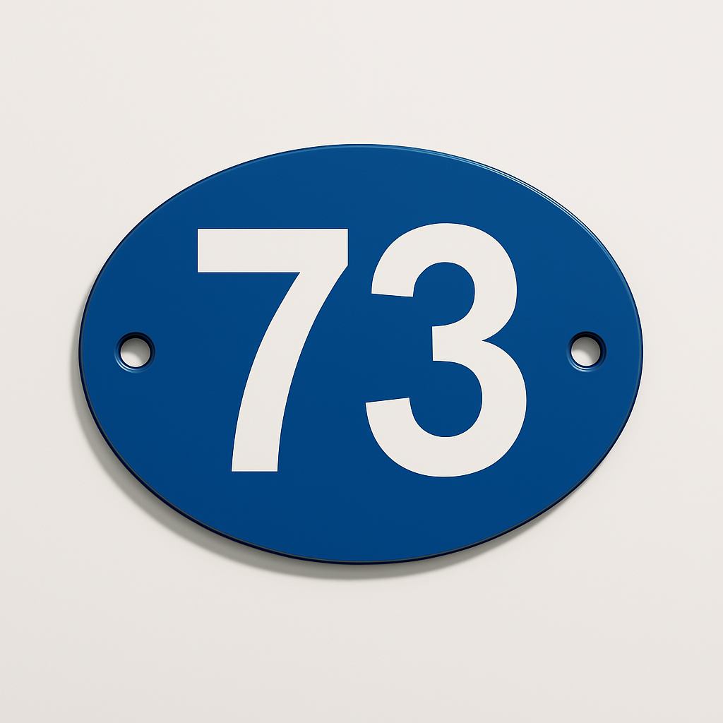 Custom Engraved Oval Door Number Sign – Outdoor House Plaque
