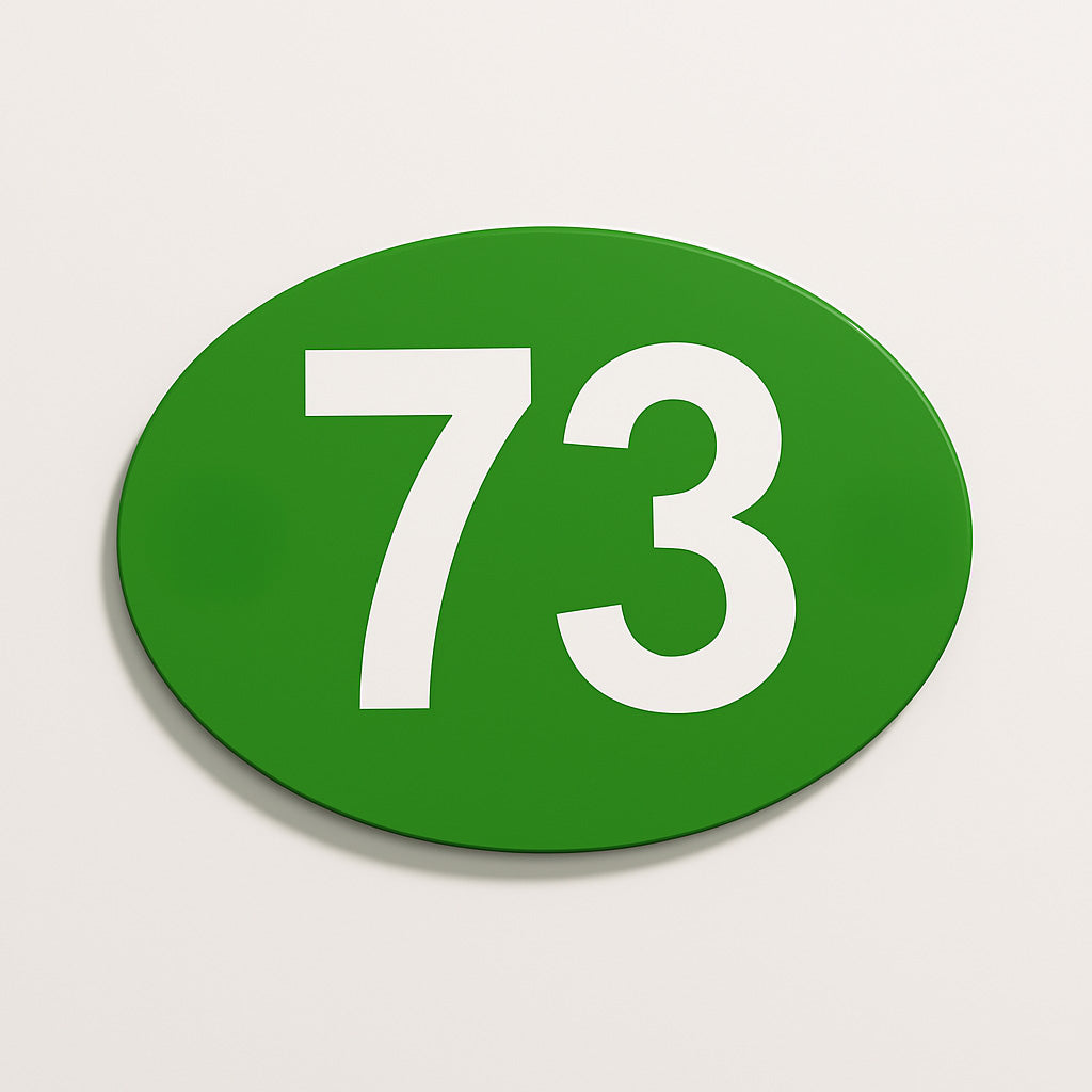 Custom Engraved Oval Door Number Sign – Outdoor House Plaque