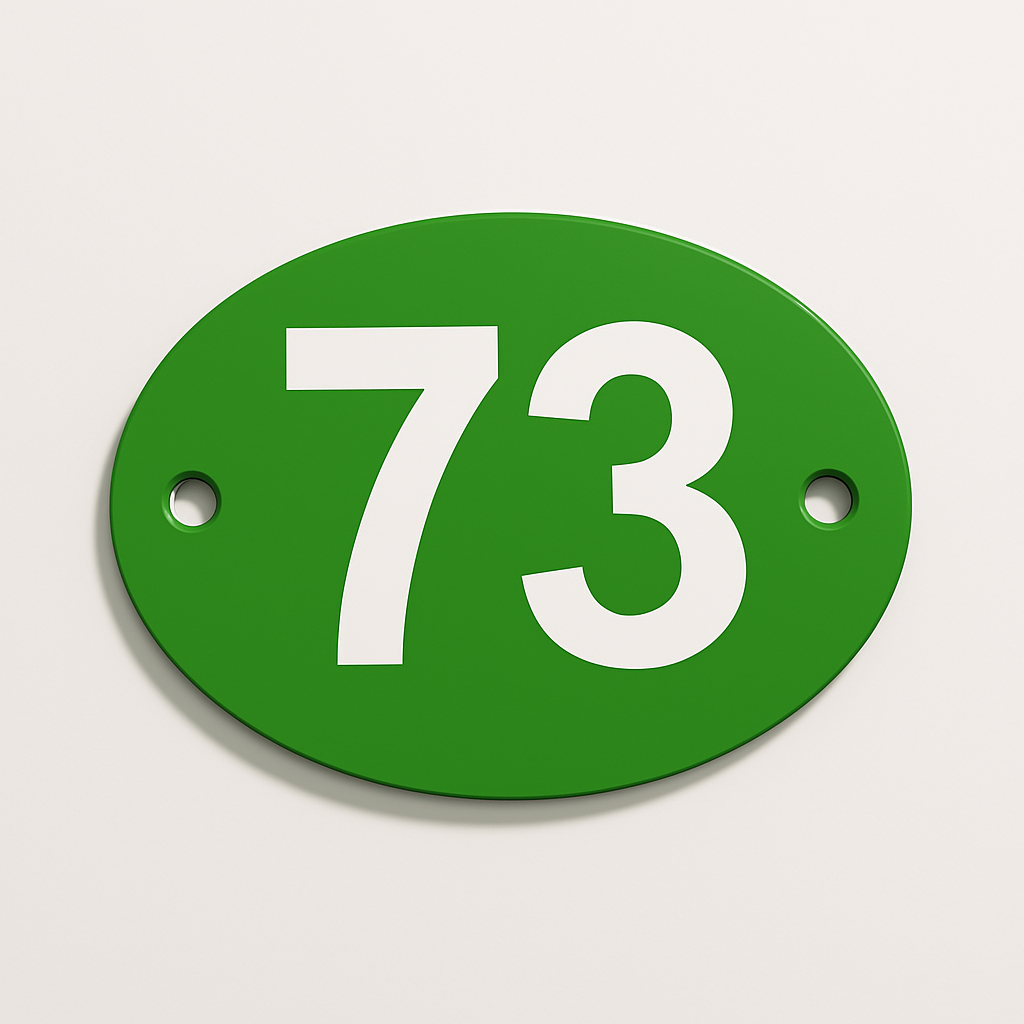 Custom Engraved Oval Door Number Sign – Outdoor House Plaque