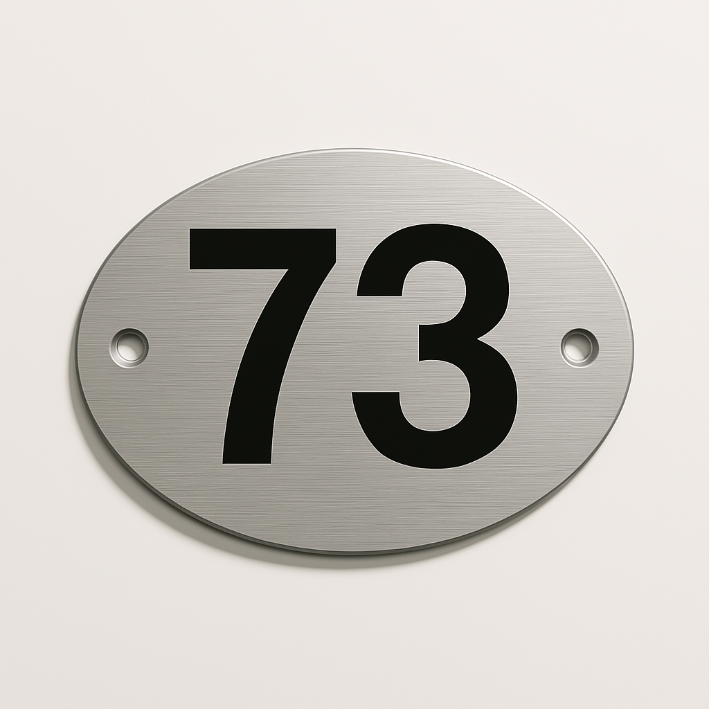 Custom Engraved Oval Door Number Sign – Outdoor House Plaque