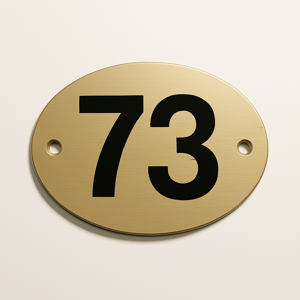 Custom Engraved Oval Door Number Sign – Outdoor House Plaque