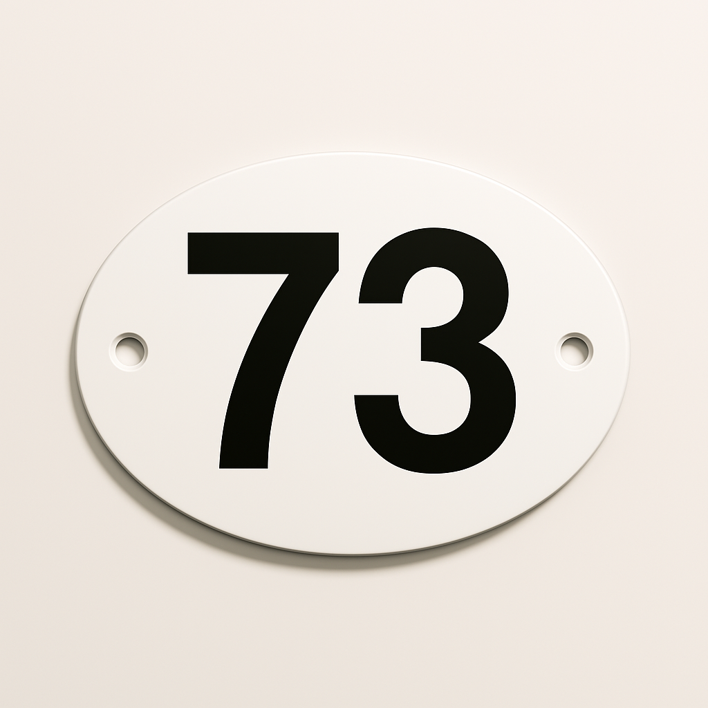 Custom Engraved Oval Door Number Sign – Outdoor House Plaque