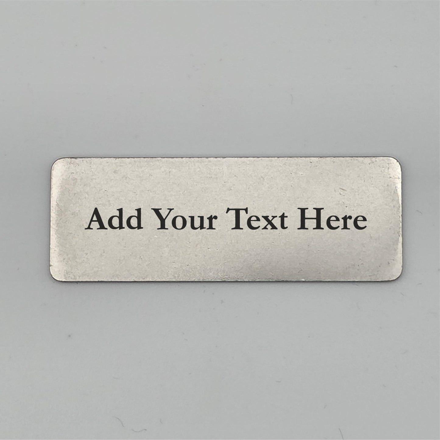 Personalised Laser Engraved Stainless Steel Plate | Tag | Asset ID | 50mm x 18mm