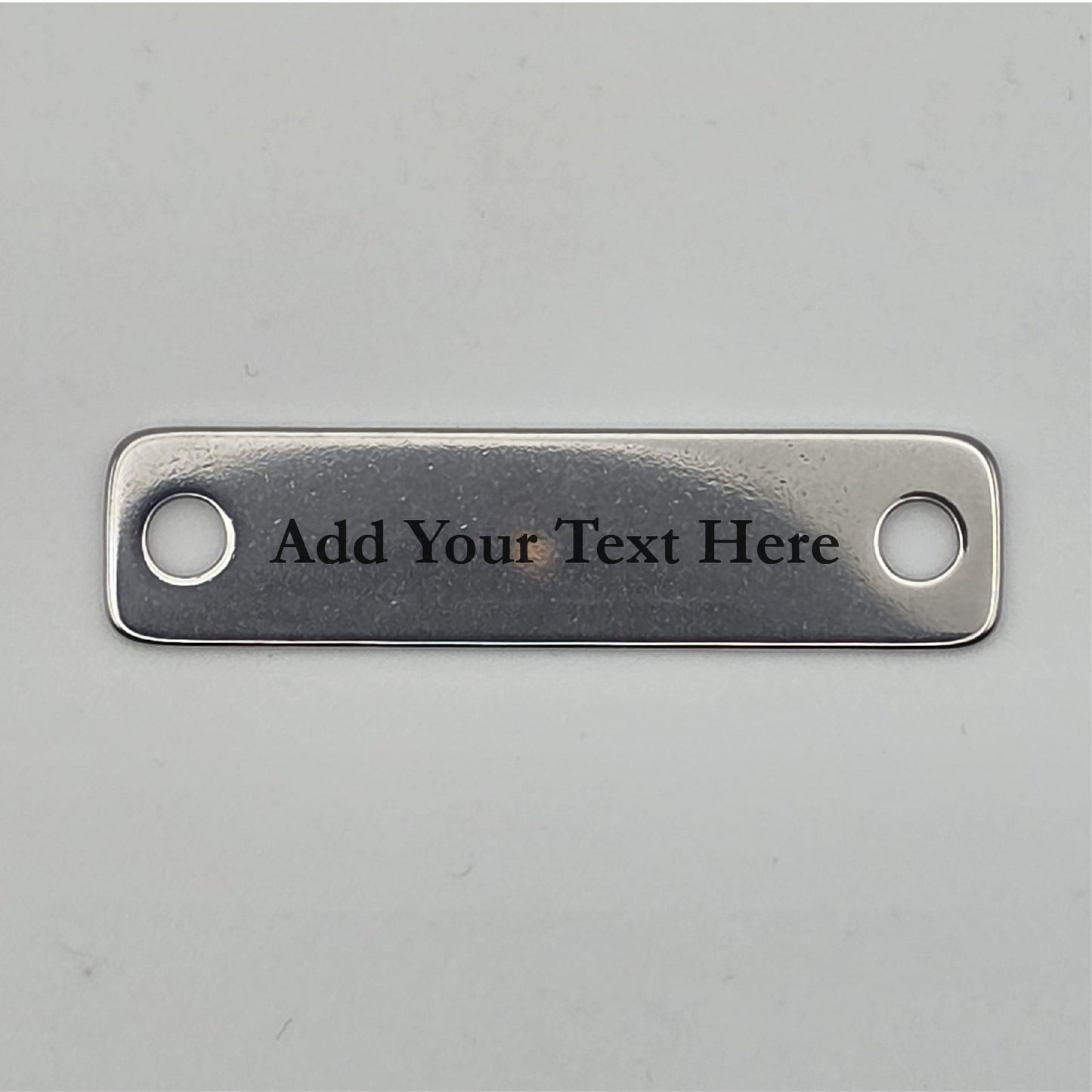 Custom Laser Engraved Stainless Steel Plate | Tag | Asset ID | 40mm x 10mm