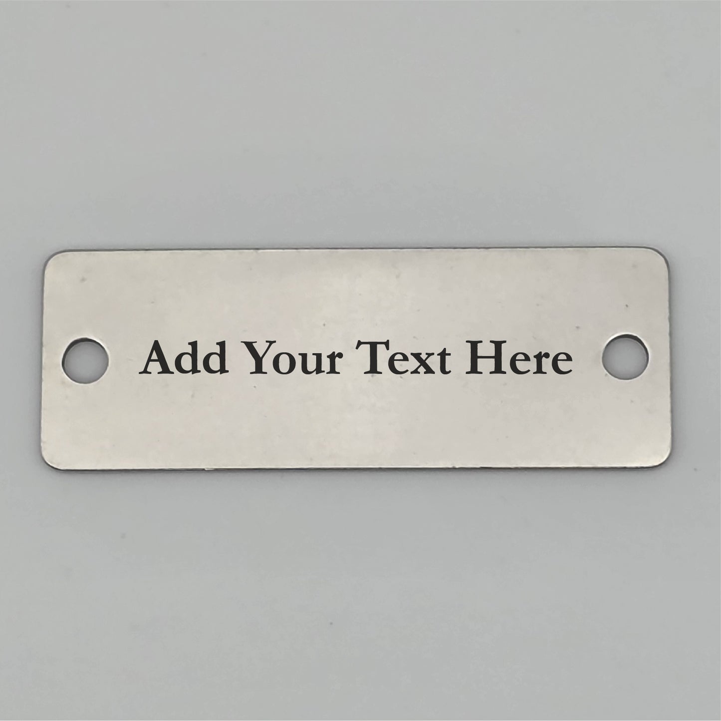 Personalised Laser Engraved Stainless Steel Plate | Tag | Asset ID | 50mm x 18mm