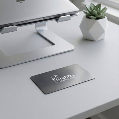 Custom Laser Engraved NFC Metal Business Card | NO SUBSCRIPTIONS NO MONTHLY FEES