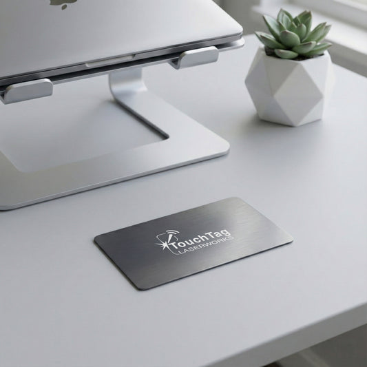 Custom Laser Engraved NFC Metal Business Card | NO SUBSCRIPTIONS NO MONTHLY FEES