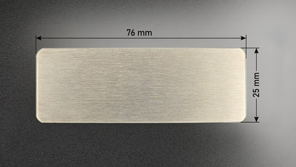 Premium 316 Marine-Grade Stainless Steel Blank Labels | 76mm x 25mm | Brushed Finish