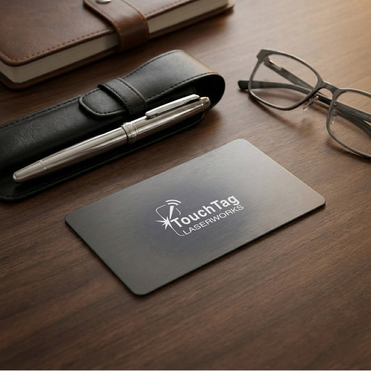 Custom Laser Engraved NFC Metal Business Card | NO SUBSCRIPTIONS NO MONTHLY FEES