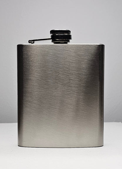 7oz Personalised Stainless Steel Hip Flask | Custom Laser Engraved Gift