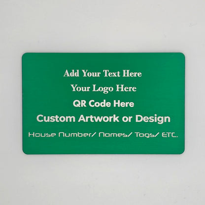 Metal Business Card | Custom Laser Engraved Card | Premium Anodised Aluminium Cards | Gold | Blue | Red | Green