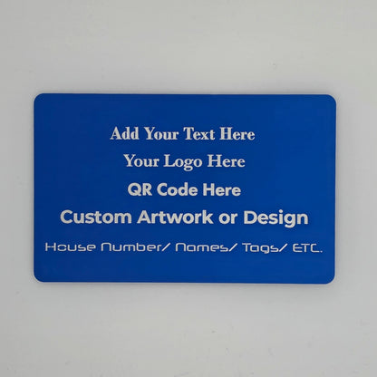 Metal Business Card | Custom Laser Engraved Card | Premium Anodised Aluminium Cards | Gold | Blue | Red | Green