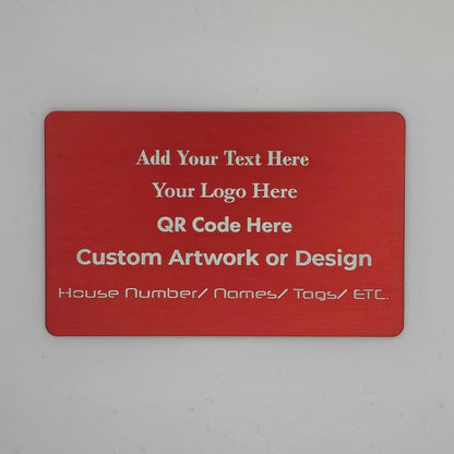 Metal Business Card | Custom Laser Engraved Card | Premium Anodised Aluminium Cards | Gold | Blue | Red | Green