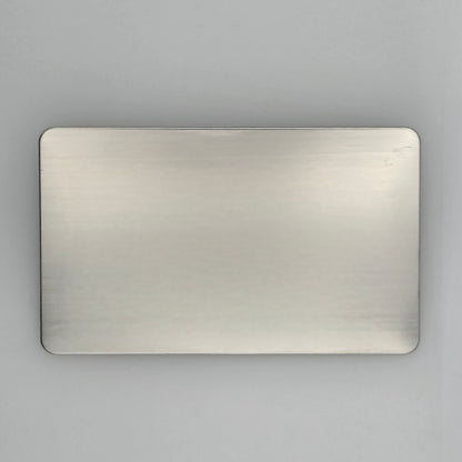 Personalised Stainless Steel Plate | 85mm x 54mm | Custom Laser Engraved Metal Sign – With or Without Holes
