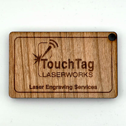 Custom Wooden NFC & QR Keychain | Laser Engraved Business & Personal Tag