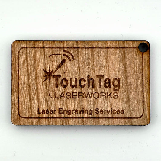 Custom Wooden NFC & QR Keychain | Laser Engraved Business & Personal Tag