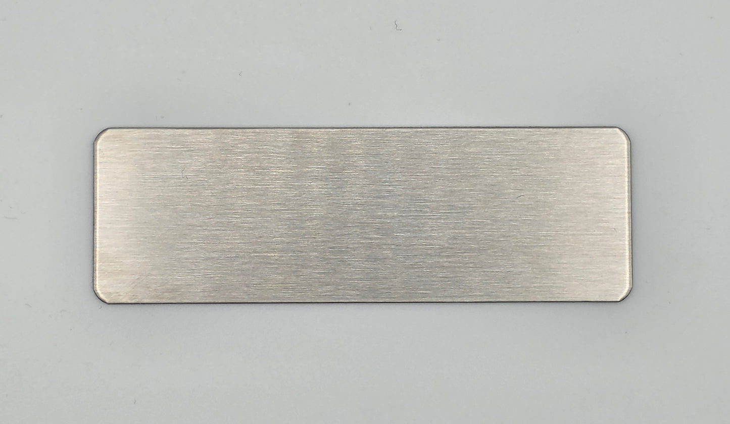Premium 316 Marine-Grade Stainless Steel Blank Labels | 76mm x 25mm | Brushed Finish