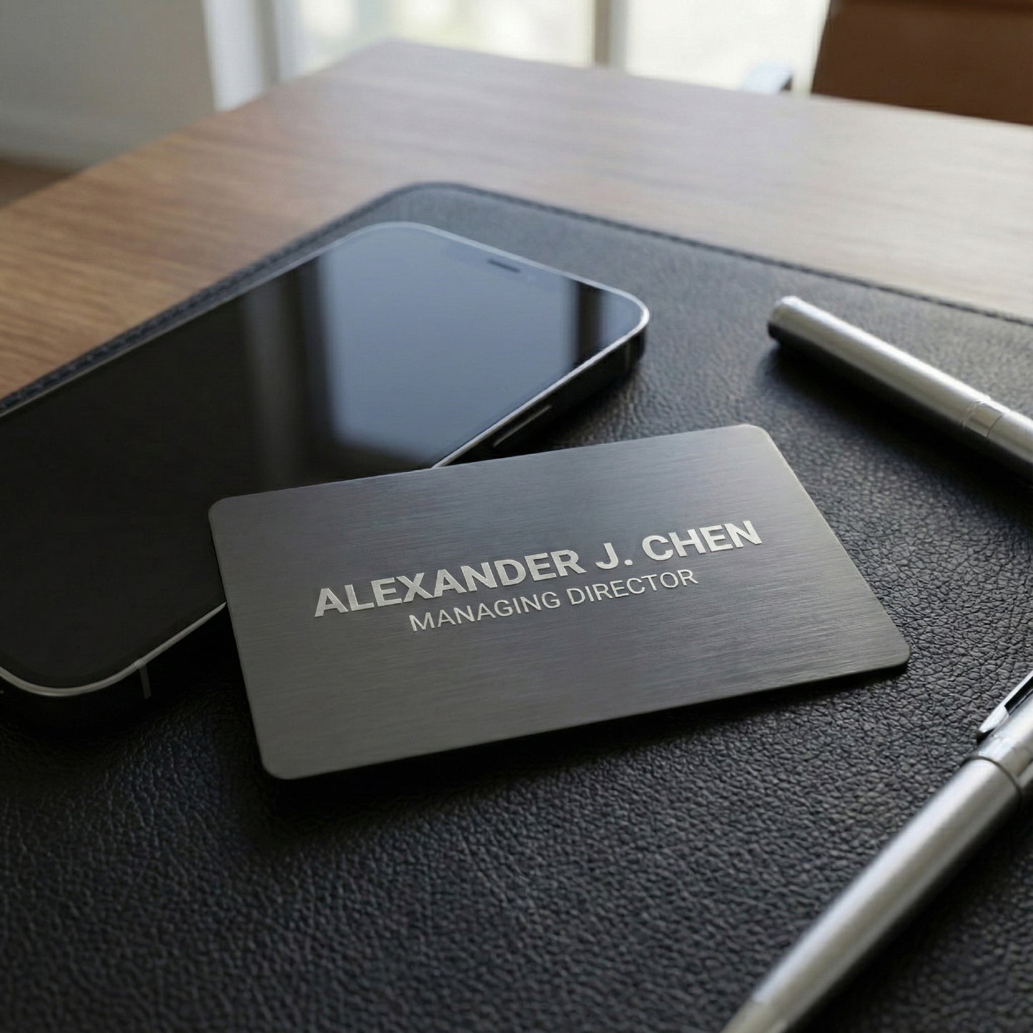 Custom Laser Engraved NFC Metal Business Card | NO SUBSCRIPTIONS NO MONTHLY FEES
