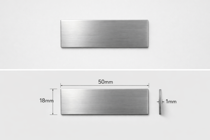 Personalised Laser Engraved Stainless Steel Plate | Tag | Asset ID | 50mm x 18mm