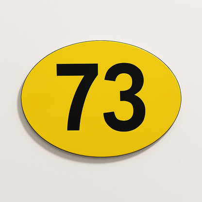 Custom Engraved Oval Door Number Sign – Outdoor House Plaque