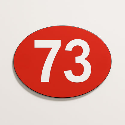 Custom Engraved Oval Door Number Sign – Outdoor House Plaque