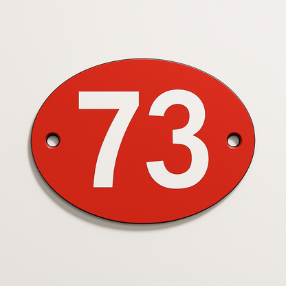 Custom Engraved Oval Door Number Sign – Outdoor House Plaque