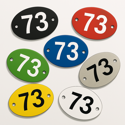 Custom Engraved Oval Door Number Sign – Outdoor House Plaque
