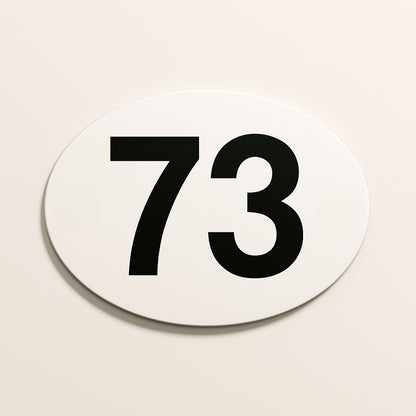 Custom Engraved Oval Door Number Sign – Outdoor House Plaque