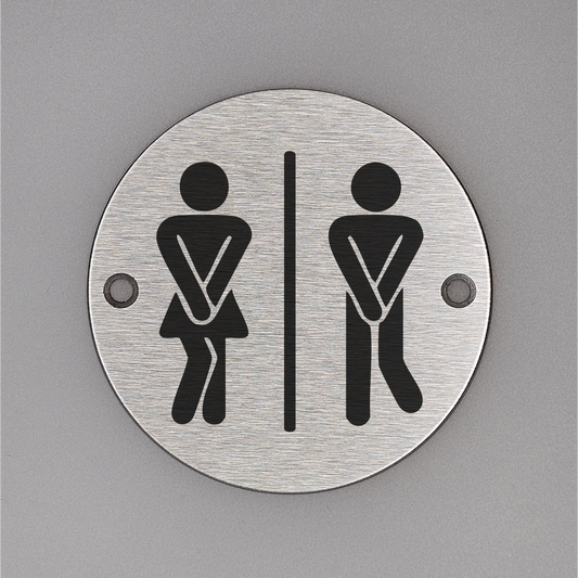 Custom Laser Engraved Stainless Steel Plate | 75mm Round Metal Nameplate | Personalised Sign