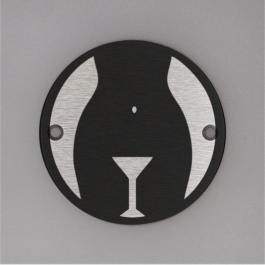 Custom ( Your Design) Laser Engraved Stainless Steel Plate | 75mm Round Metal Nameplate | Personalised Sign