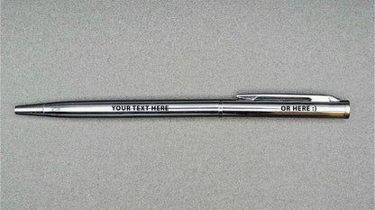 Set of 5 Custom Engraved Stainless Steel Pens | Personalised Gifts | Promotional Branding