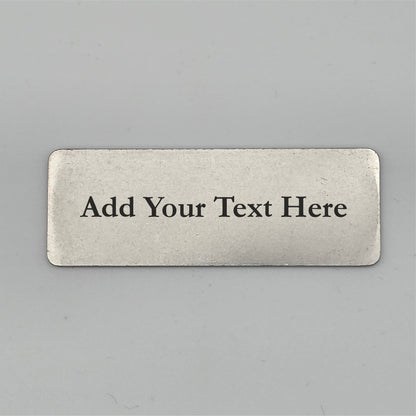 Personalised Laser Engraved Stainless Steel Plate | Tag | Asset ID | 50mm x 18mm
