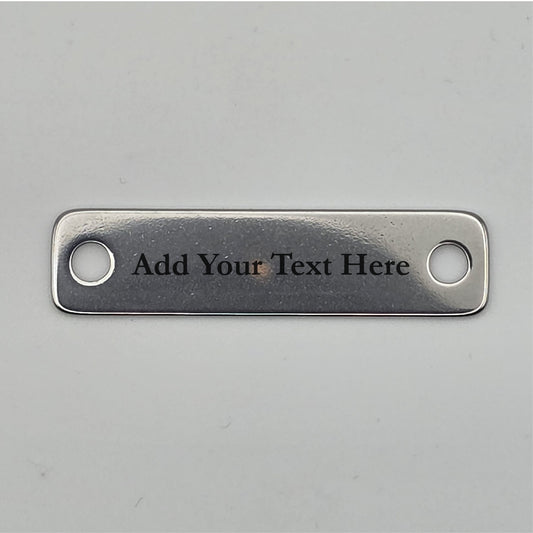 Custom Laser Engraved Stainless Steel Plate | Tag | Asset ID | 40mm x 10mm