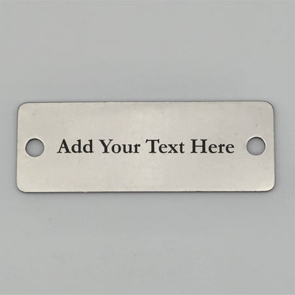Personalised Laser Engraved Stainless Steel Plate | Tag | Asset ID | 50mm x 18mm