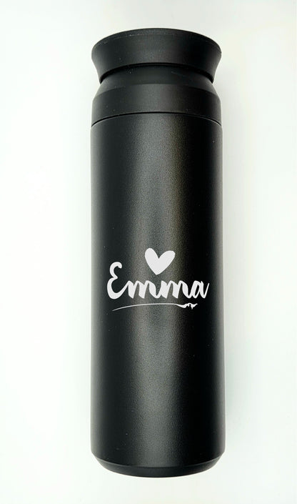 500ml Custom Laser Engraved Travel Mug | Stainless Steel Thermos Cup | Gift