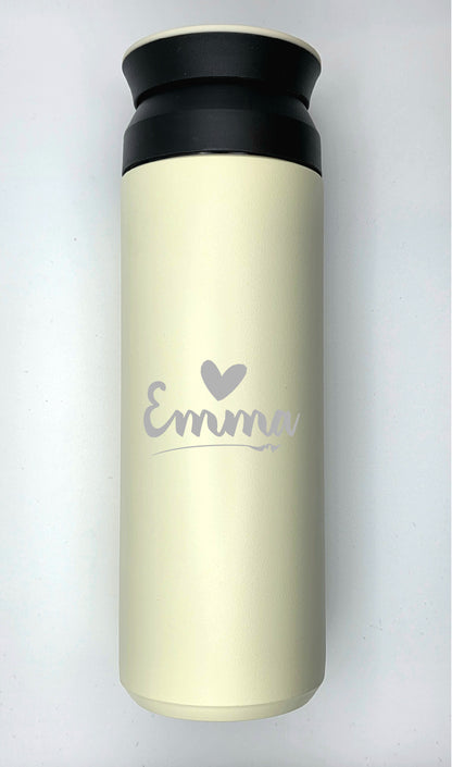 500ml Custom Laser Engraved Travel Mug | Stainless Steel Thermos Cup | Gift